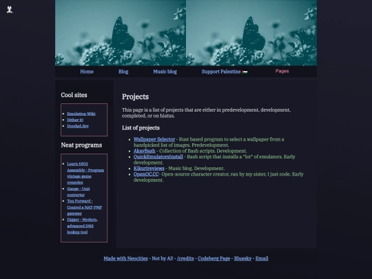 projects screenshot