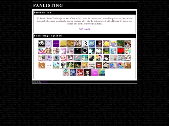 fanlisting screenshot