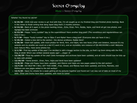 changelog screenshot