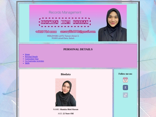 personaldetails screenshot