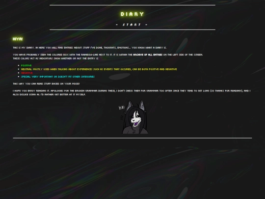 Diary/diary-start screenshot