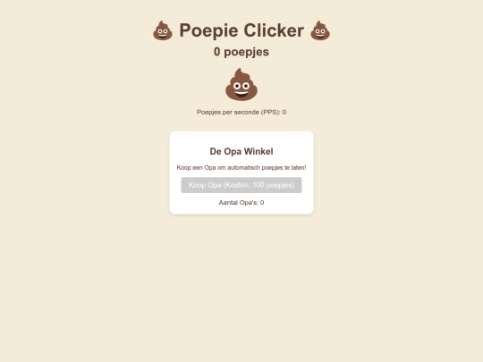 Poopieclicker screenshot