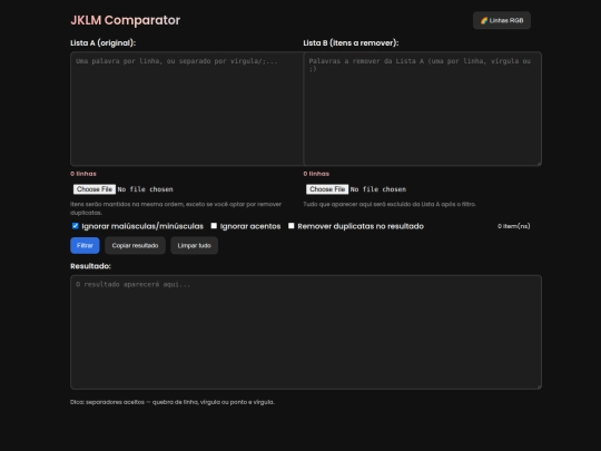 List Comparator screenshot
