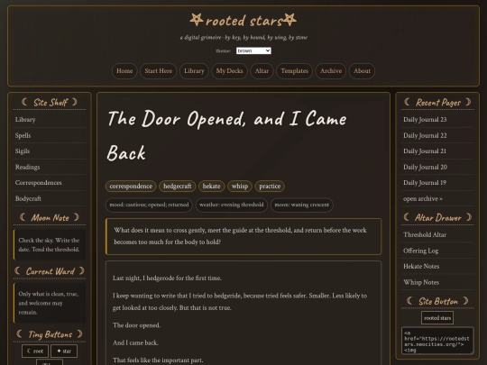 posts/The-Door-Opened-and-I-Came-Back screenshot