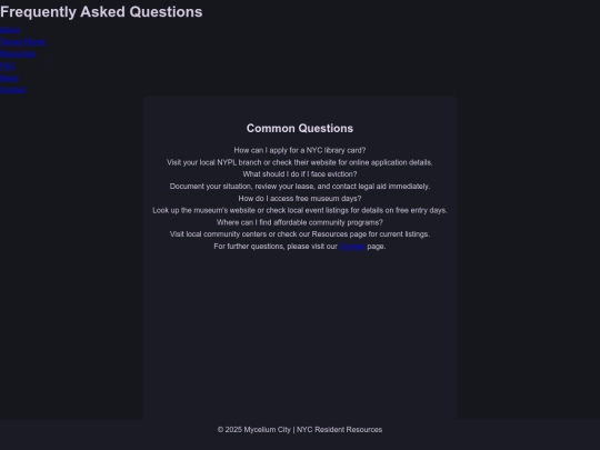 faq screenshot