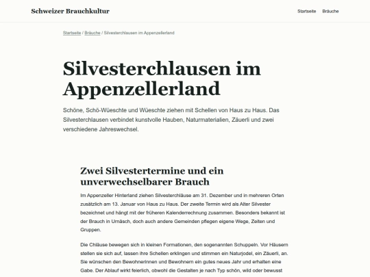 braeuche/silvesterchlausen screenshot