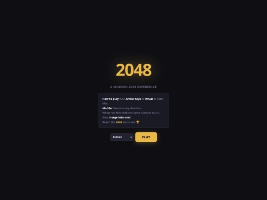 2048 screenshot