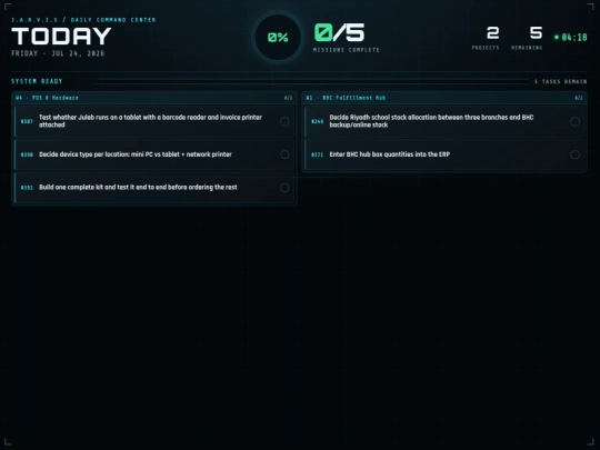 jarvis/today screenshot