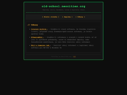 odkazy screenshot