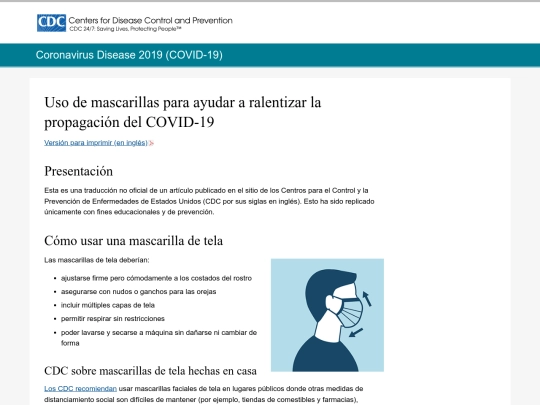 Use Cloth Face Coverings to Help Slow Spread _ CDC screenshot