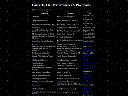 concerts screenshot