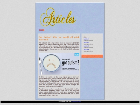 Articles screenshot