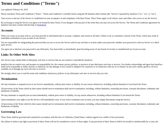 Terms screenshot