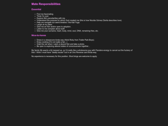 relationship-preferences screenshot