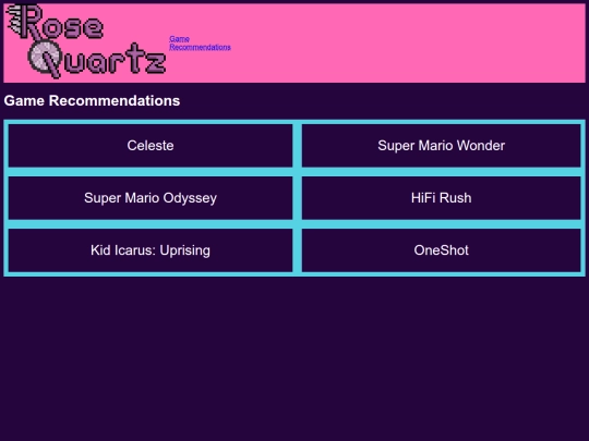 game-recs screenshot