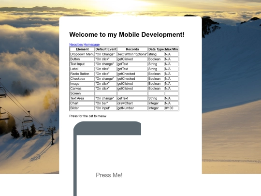 mobileDev screenshot