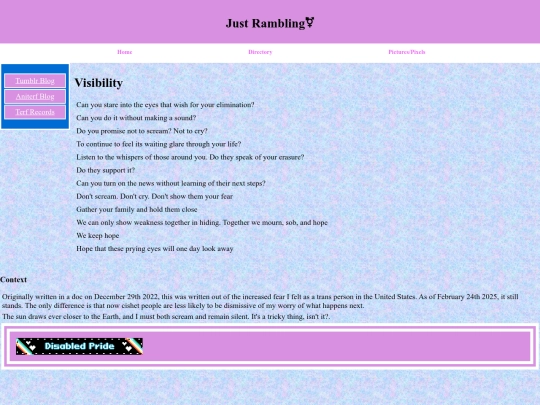 visibility screenshot