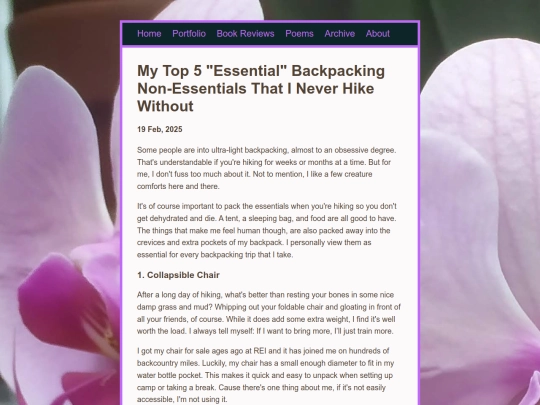 posts/2025-02-19-Article-about-My-Top-5-Essential-Backpacking-Nonessentials screenshot