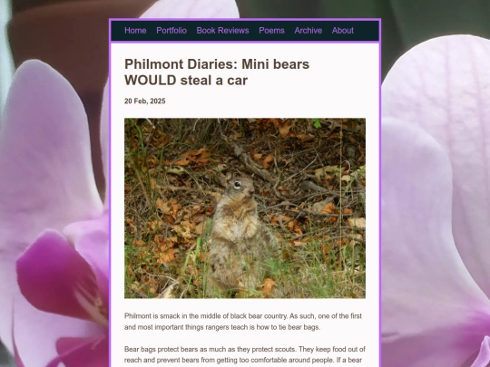 posts/2025-02-20-Philmont-Diaries-Mini-bears-WOULD-steal-a-car screenshot