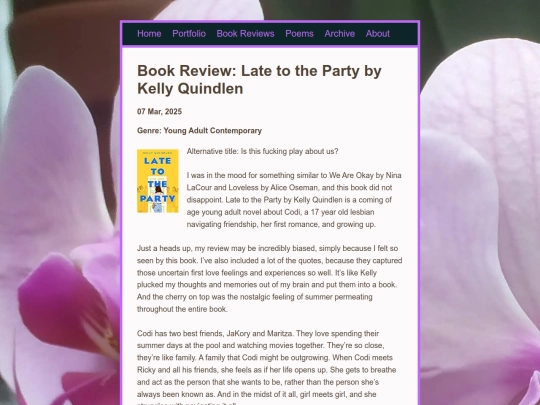 posts/2025-03-07-Book-Review-for-Late-to-the-Party screenshot