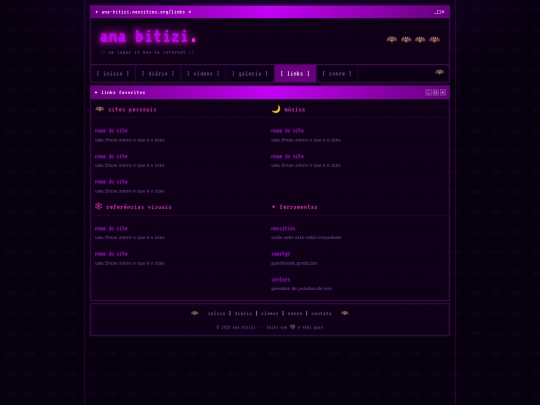 links screenshot