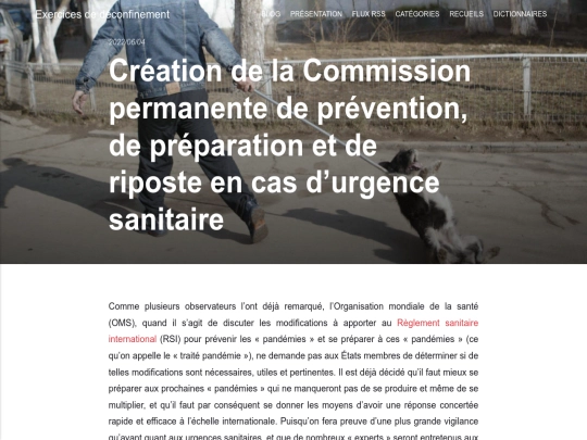 creation-de-la-commission-permanente-de-prevention-de-preparation-et-de-riposte-en-cas-durgence-sanitaire screenshot