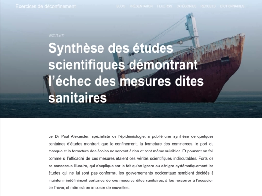 synthese-etudes-scientifiques-echec-mesures-sanitaires screenshot