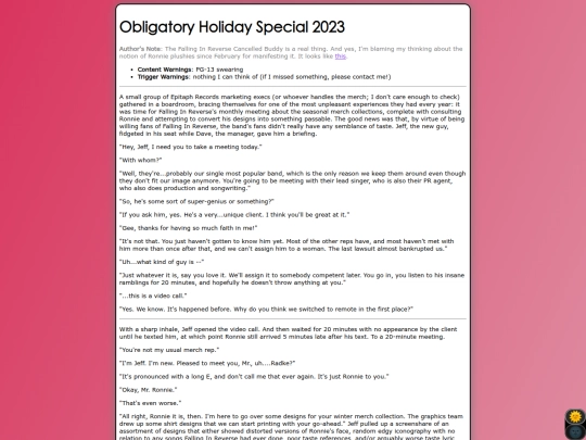 fanfic/holiday2023 screenshot