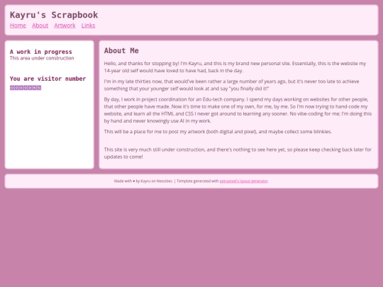 about-me screenshot