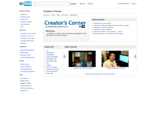 Creatorscorner screenshot