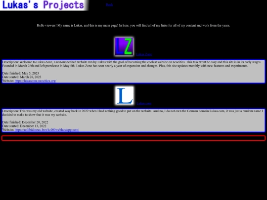 LukasProjects screenshot