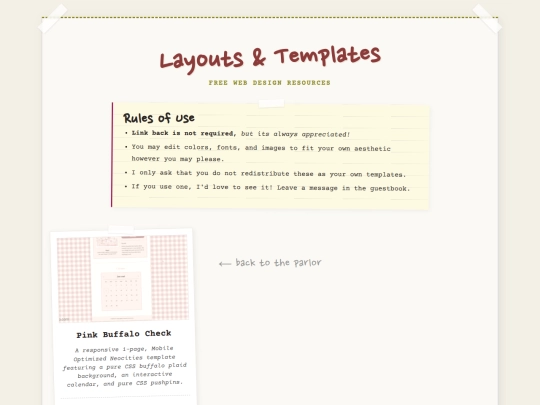 layouts screenshot