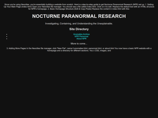 index screenshot