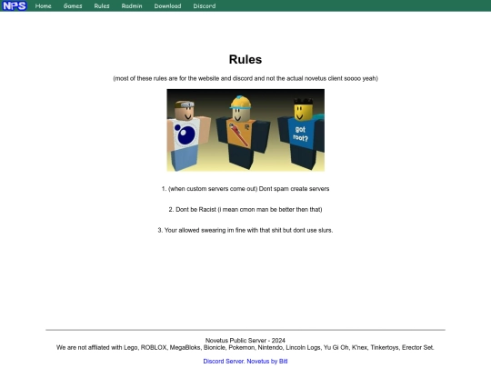 Rules screenshot
