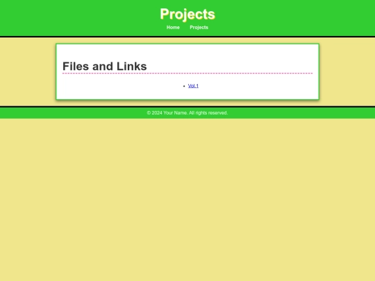 projects screenshot