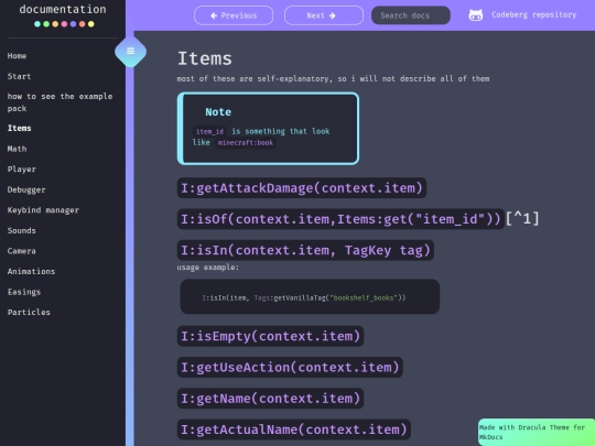 HMI-docs/Items screenshot