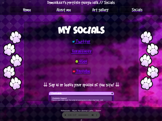 socials screenshot