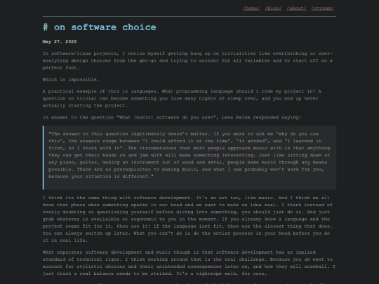 blog/on-software-choice screenshot