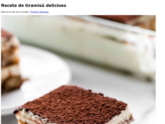 recetario/tiramis screenshot