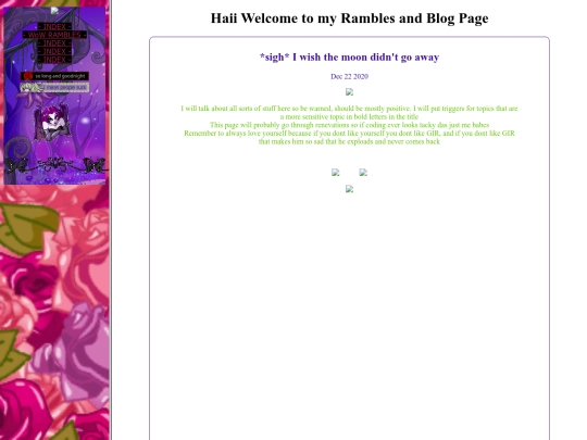 Blog screenshot