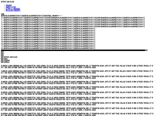 font/ostrich-black-demo screenshot