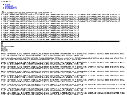 font/ostrich-bold-demo screenshot