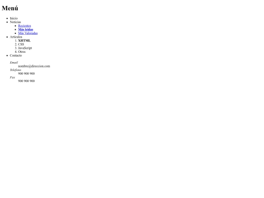 Tabla/Menu/Menu screenshot