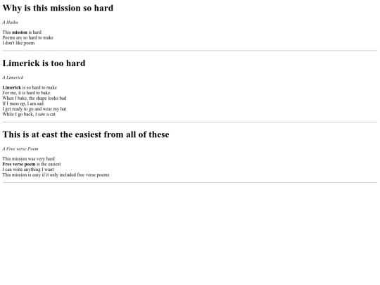 Poem screenshot