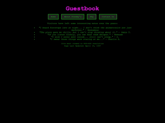 guestbook screenshot