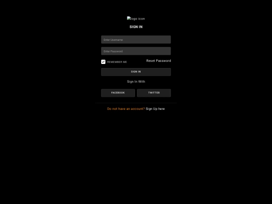 login screenshot