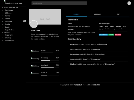 profile screenshot
