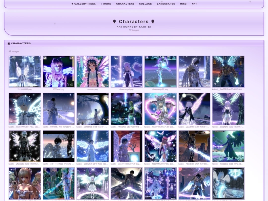 new gallery/characters screenshot