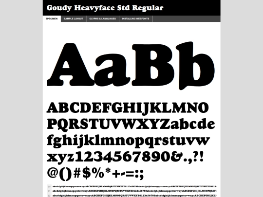 webfontkit-20260513-164020/goudy_heavyface_std_regular-demo screenshot