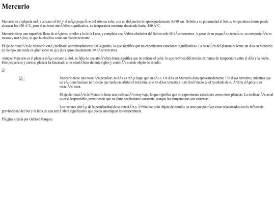 planetas/mercurio screenshot
